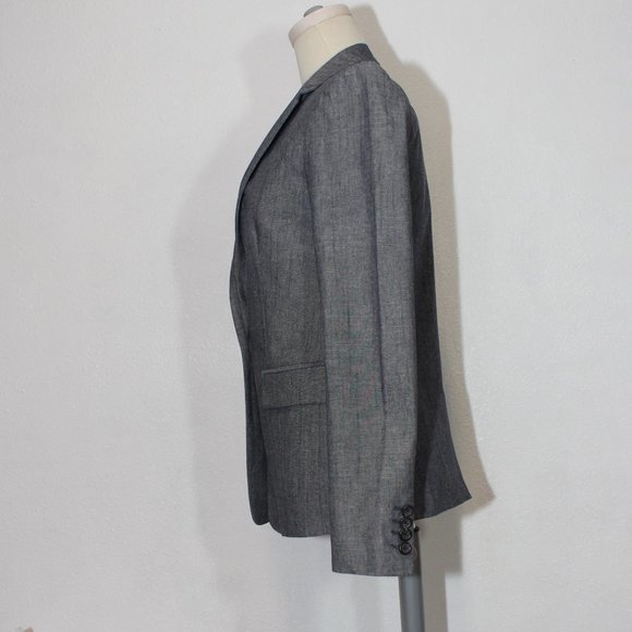 J. Crew Chambray Regent One Button Women's Blazer Size 0 - Picture 3 of 5